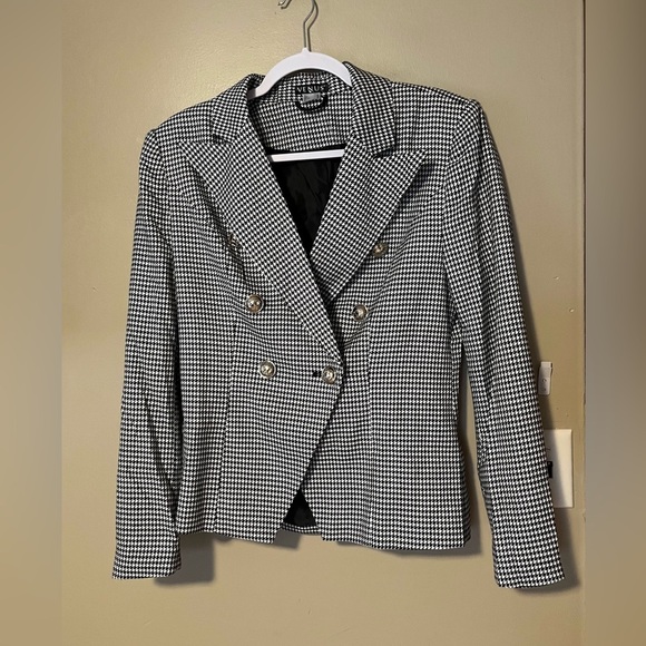 Venus Double Breasted Houndstooth Blazer Jacket - Picture 5 of 10